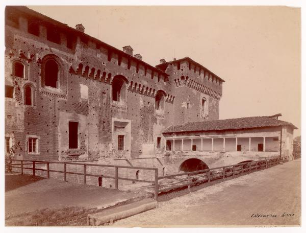 Milano - Castello Sforzesco - Ponticella di Lodovico il Moro, Torre Falconiera, Corte Ducale