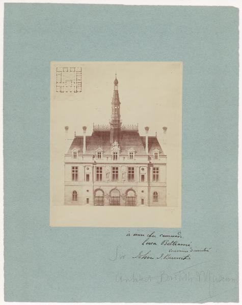 Disegno - Progetto per un Hôtel de Ville - John James Burnett (1857-1938)