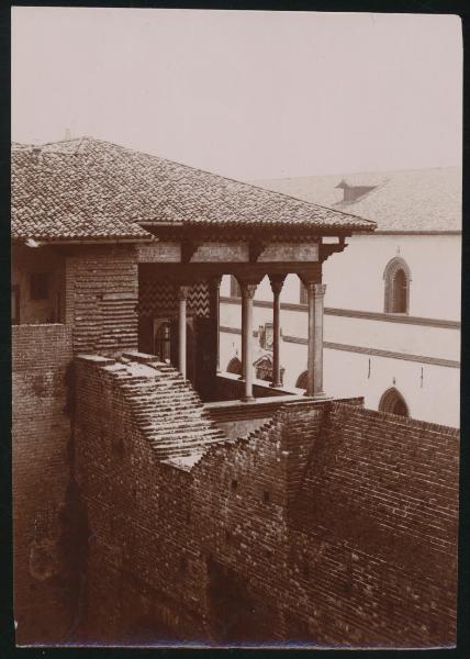 Milano - Castello Sforzesco - Loggetta di Galeazzo Maria Sforza ripresa dalle mura di nord-ovest