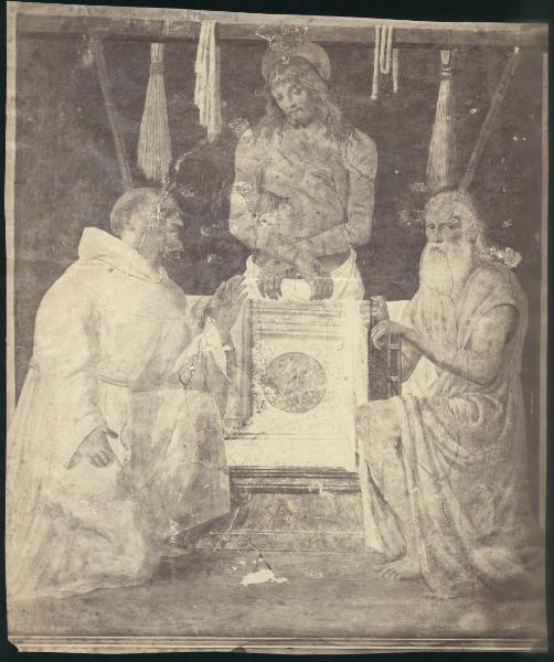 Dipinto murale - Ecce Homo tra i santi Francesco (?) e Girolamo - Bernardino Luini - Paris - Musée du Louvre
