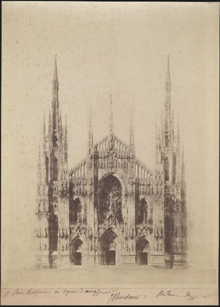 Disegno - Progetto per la facciata del Duomo di Milano - Giuseppe Brentano