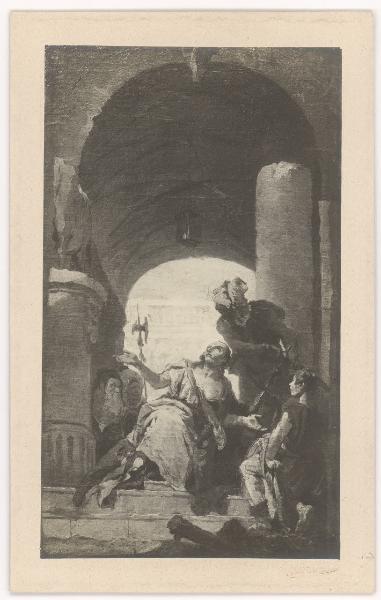 Dipinto - Bozzetto - Martirio di santa Teodora (già sant'Agata) - Gian Battista Tiepolo - Venezia - Ca' Rezzonico - Inv. Cl. I n. 1813