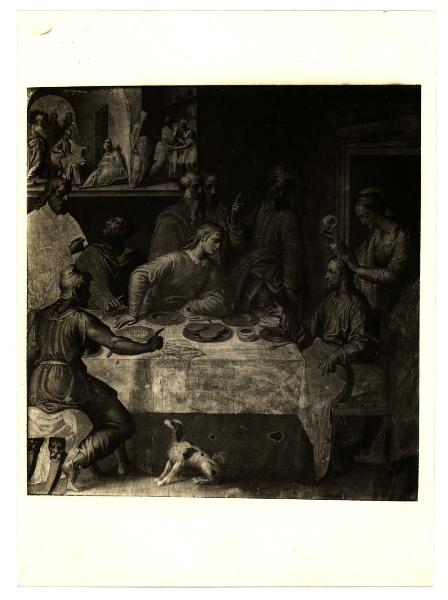S. Colombano al Lambro - Prepositurale - B. Campi, Cena di Simone il lebbroso, affresco (1581)