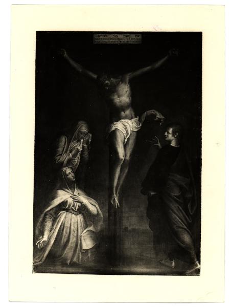 S. Colombano al Lambro - Prepositurale - B. Campi, Gesù crocefisso, affresco (1581)
