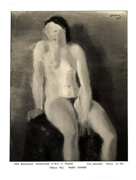 Venezia - XVIII Esposizione Internazionale d'Arte - G. Chessa, Nudo chiaro, dipinto