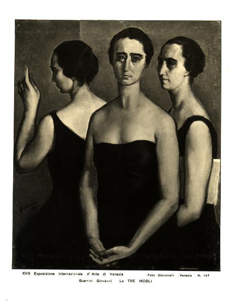 Venezia - XVIII Esposizione Internazionale d'Arte - G. Guerrini, Le tre mogli, dipinto