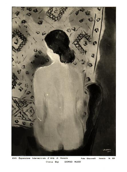 Venezia - XVIII Esposizione Internazionale d'Arte - G. Chessa, Dorso nudo, dipinto
