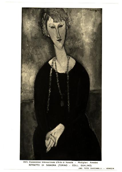 Venezia - XVII Esposizione Internazionale d'Arte - A. Modigliani, Ritratto di signora, dipinto