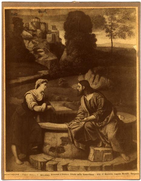 Bergamo - Accademia Carrara - Il Moretto, Cristo e la Samaritana al pozzo, olio