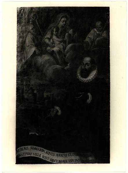 Villanova del Sillaro - Chiesa Parrocchiale - Ritratto di Nicolaus Summaripa con Madonna e Santi, olio su tela