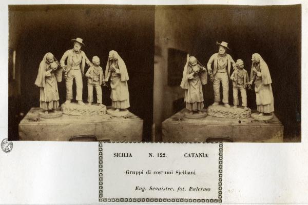 Sculture - Soggetti di genere del costume siciliano - Catania - Sala di museo