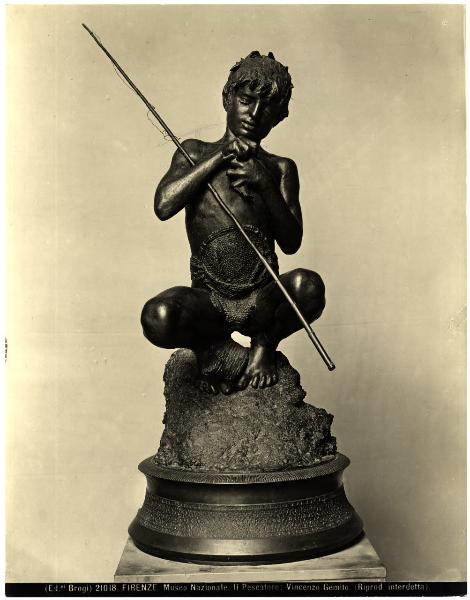 Firenze - Museo Nazionale del Bargello. Vincenzo Gemito, Il Pescatore, scultura in bronzo (1877).