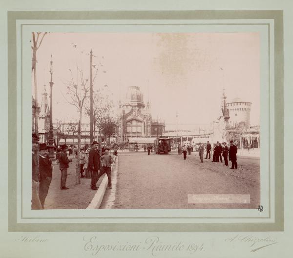 Milano - Esposizioni Riunite del 1894 - Via Dante - Castello Sforzesco - Ingresso