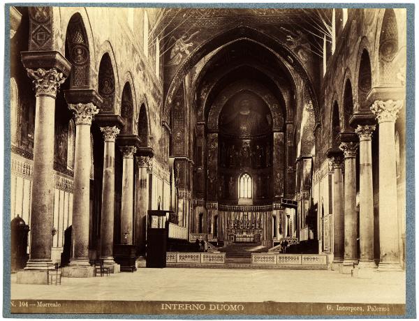 Monreale - Duomo. Veduta dell'abside centrale.
