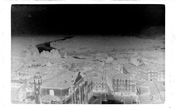 Prima Guerra Mondiale - Bassano del Grappa - Veduta panoramica della città presa dalla torre di avvistamento