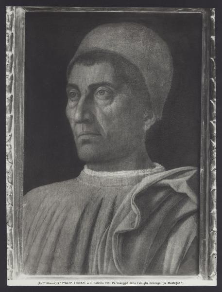 Dipinto - Andrea Mantegna - ritratto del cardinale Carlo de Medici - Firenze - Galleria degli Uffizi