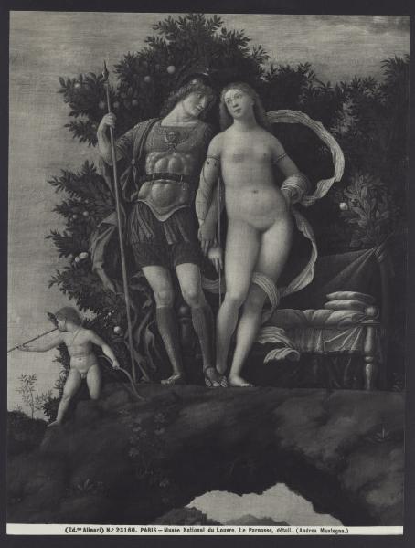 Dipinto - Andrea Mantegna - il Parnaso - particolare con Marte e Venere - Parigi - Museo del Louvre