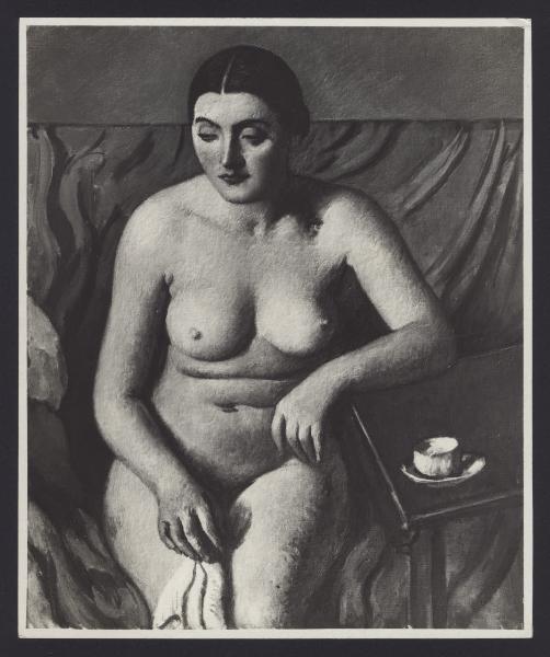Pietro Marussig, nudo femminile, olio su tela.