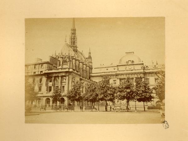 Parigi - Palazzo di Giustizia - Sainte Chapelle - Veduta dopo gli incendi del 1871