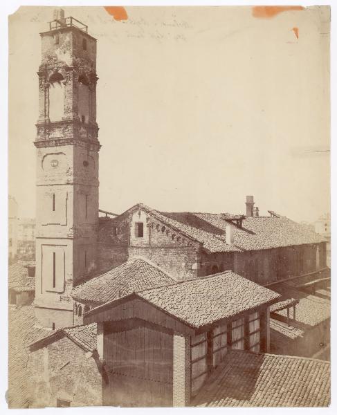 Milano - Chiesa di S. Vincenzo in Prato - Tetto, abside e campanile
