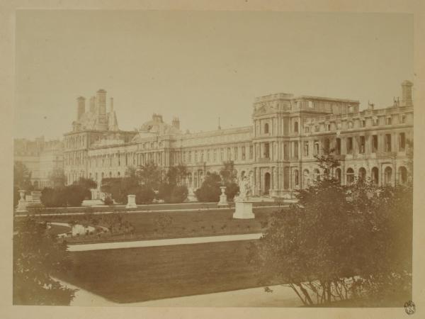 Parigi - Palazzo delle Tuilleries - Facciata - Rovine dopo gli incendi del 1871