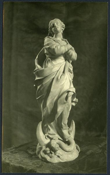 Brescia - Chiesa di Santa Maria della Pace. sacrestia, Antonio Calegari, la Vergine Immacolata, statua in marmo.