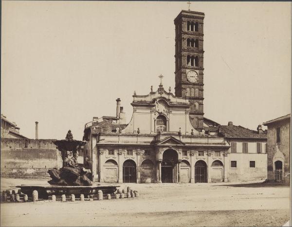 Roma - Chiesa di Santa Maria in Cosmedin - Facciata e campanile