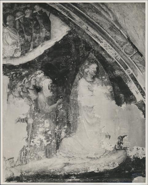 Dipinto murale - Giudizio Universale (particolare di Maria, S. Anna e le vergini) - Viboldone - Abbazia - Tiburio