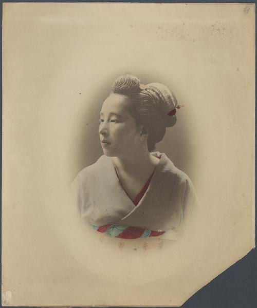 Ritratto femminile - Donna giapponese - Modello di acconciatura - Kuroto - "Bijin"