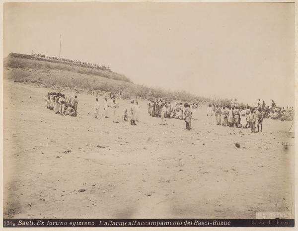 Eritrea - Saati - Ex fortino egiziano - Accampamento dei Basci-Buzuc - Truppe abissine in allarme