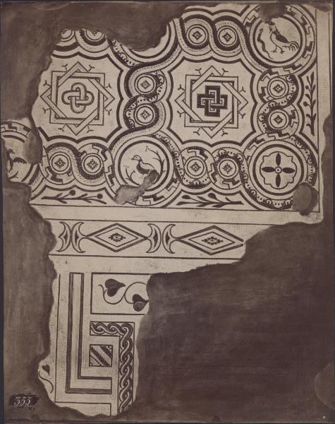 Decorazione musiva - Motivi vegetali e geometrici - Ravenna - Palazzo di Teodorico
