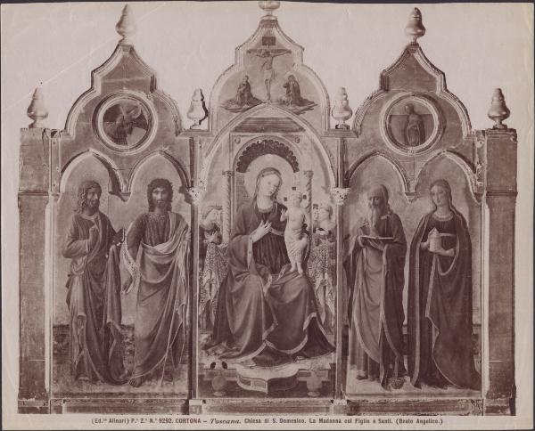 Trittico dipinto - Madonna con Bambino, angeli e Santi - Luca Signorelli - Cortona - Chiesa di S. Domenico