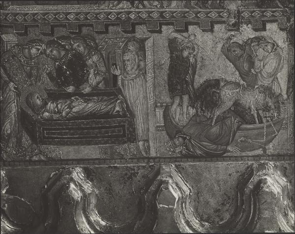 Dipinto murale - Tavola di S. Agata (particolare di due episodi della vita di S. Agata) - Cremona - Chiesa di S. Agata