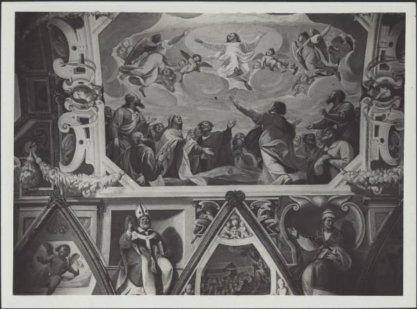 Dipinto murale - Ascensione - Pietro Sorri - Certosa di Pavia - sacrestia nuova - Volta