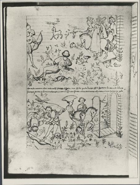 Disegni - Historia di Lancillotto - Bonifacio Bembo - Firenze - Biblioteca Nazionale