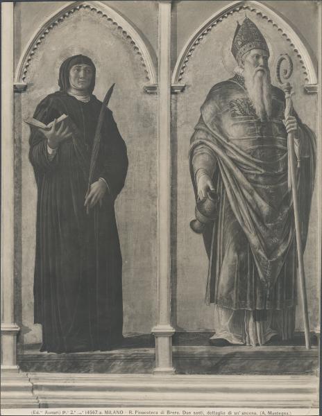 Dipinto - Andrea Mantegna - Polittico di San Luca - Santa Felicita e San Prosdocimo - Milano - Pinacoteca di Brera