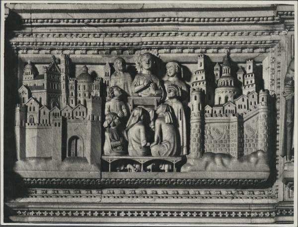 Rilievo - Episodio della vita di S. Agostino - Pavia - Chiesa di San Pietro in Ciel d'Oro - Arca di S. Agostino
