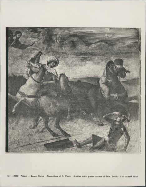 Predella dipinta - S. Paolo cade da cavallo - Giovanni Bellini - Pesaro - Musei Civici - Pinacoteca