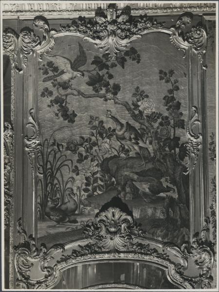 Pannello dipinto - Composizione con elementi vegetali e animali - Torino - Palazzo Chiablese - Salotto cinese