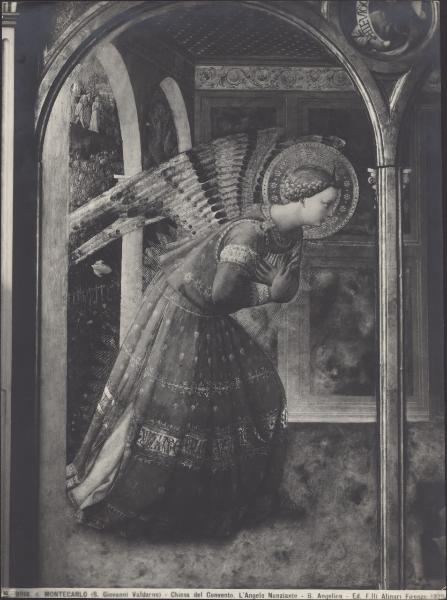 Dipinto - Annunciazione (particolare dell'arcangelo Gabriele) - Beato Angelico - S. Giovanni Valdarno - Convento di Montecarlo - Chiesa di S. Francesco