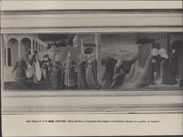 Predella dipinta - Sposalizio di Maria Vergine e Visitazione - Beato Angelico - Cortona - Chiesa del Gesù ora Museo Diocesano