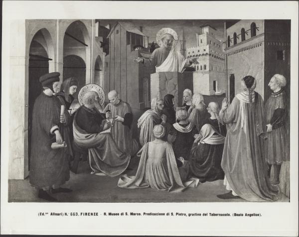 Predella dipinta - San Pietro predica alla presenza di S. Marco - Beato Angelico - Firenze - Museo di S. Marco