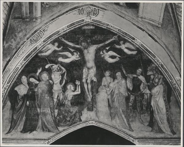 Dipinto murale - Crocifissione - Viboldone - Abbazia - Arco trionfale