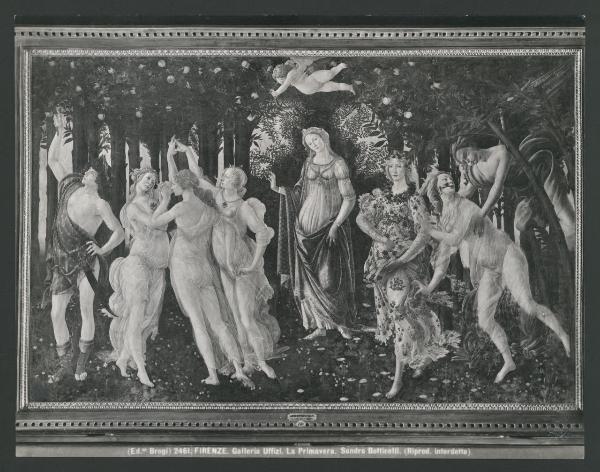 Dipinto - Allegoria della Primavera - Sandro Botticelli - Firenze - Galleria degli Uffizi