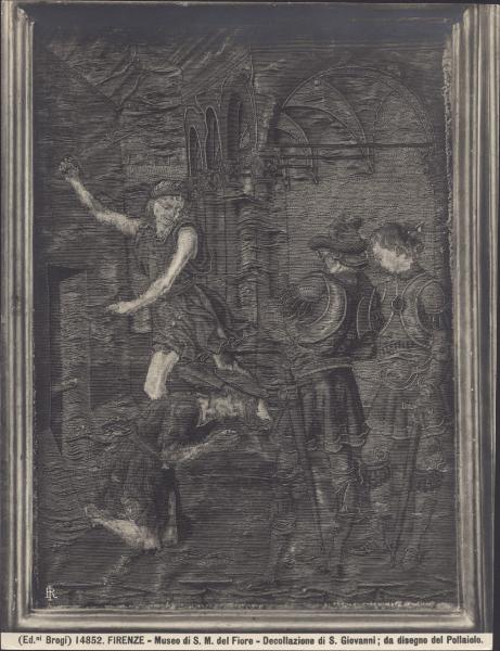 Pannello tessuto a ricamo - Decollazione di S. Giovanni Battista - Antonio Pollaiolo - Firenze - Museo dell'Opera di Santa Maria del Fiore