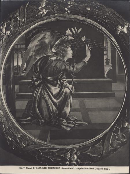 Dipinto - Angelo annunciante - Filippino Lippi - San Gimignano - Pinacoteca Civica