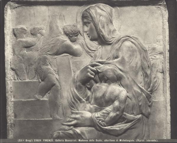 Rilievo - Madonna con Bambino detta Madonna della Scala (particolare) - Michelangelo Buonarroti - Firenze - Casa Buonarroti