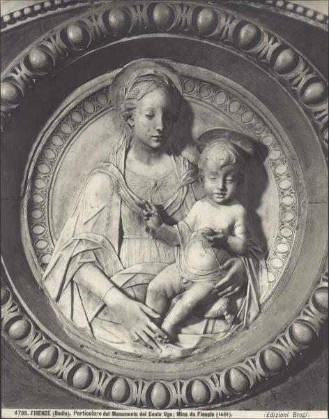 Rilievo - Madonna con Bambino - Mino da Fiesole - Firenze - Badia Fiorentina - Monumento funebre del Conte Ugo