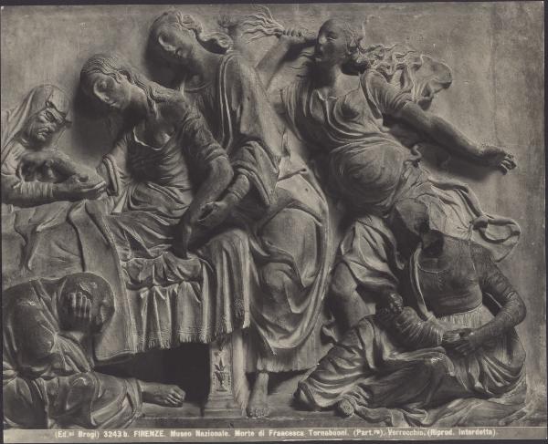 Rilievo - Morte di Francesca Pitti Tornabuoni (particolare) - Andrea Verrocchio (bottega) - Firenze - Museo Nazionale del Bargello