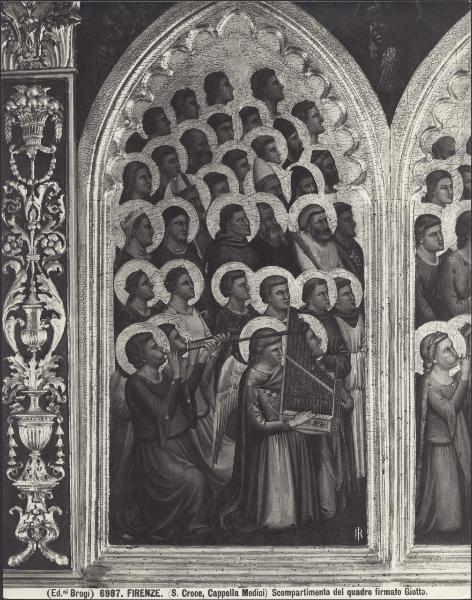 Scomparto di polittico dipinto - Coro di Santi - Giotto (e aiuti) e Taddeo Gaddi - Firenze - Basilica di S. Croce - Cappella dei Medici
